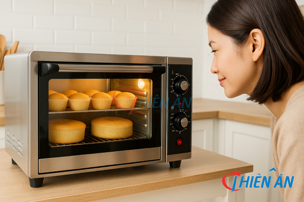 lò nướng bánh ngọt 1 tầng 2 khay Thiên Ân