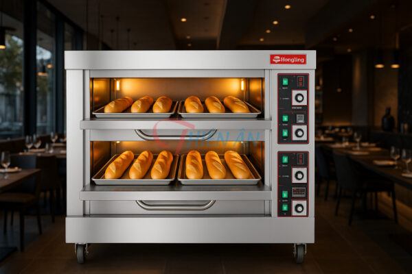 Lò nướng bánh mì, bánh ngọt, thịt cá 2 tầng 4 khay Hongling XYF-2KA-T