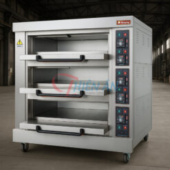 Lò nướng 3 tầng 6 khay Hongling XYF-3KA-T dùng điện của Thiên Ân