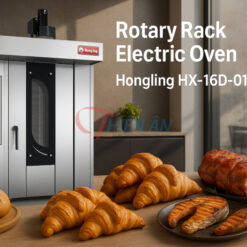 Ứng dụng đa năng nướng thịt cá, nướng bánh mì của Lò nướng xoay 16 khay Hongling HX-16D-01 dùng điện