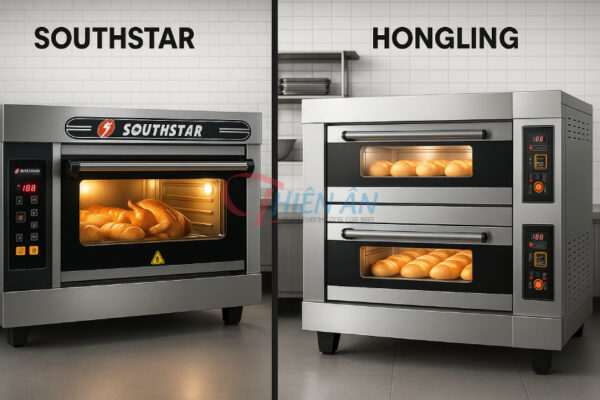 So sánh lò nướng Southstar và Hongling về thiết kế và hiệu suất.