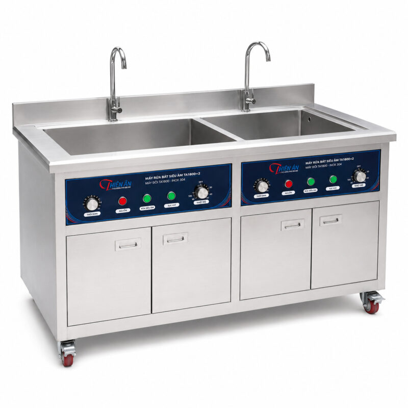 Cận cảnh bồn rửa máy rửa bát siêu âm TA1800+2