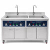 Máy rửa bát siêu âm TA1800+2 inox 304 hai bồn