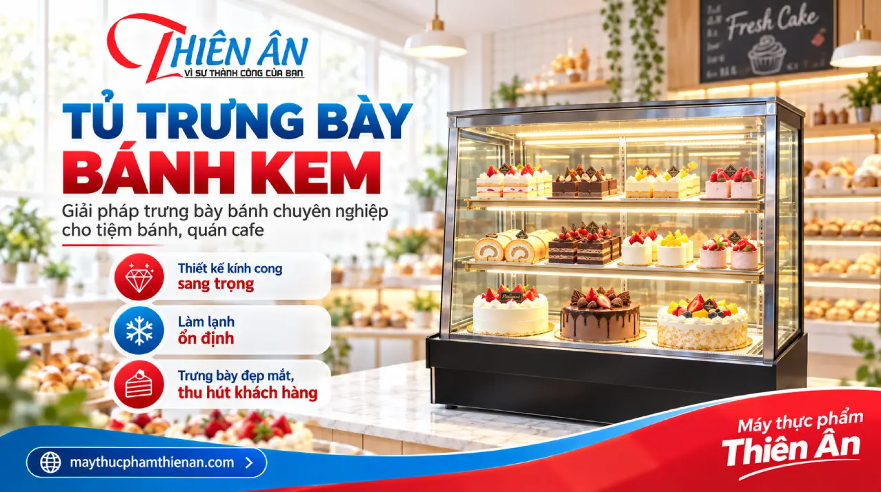 tủ trưng bày bánh